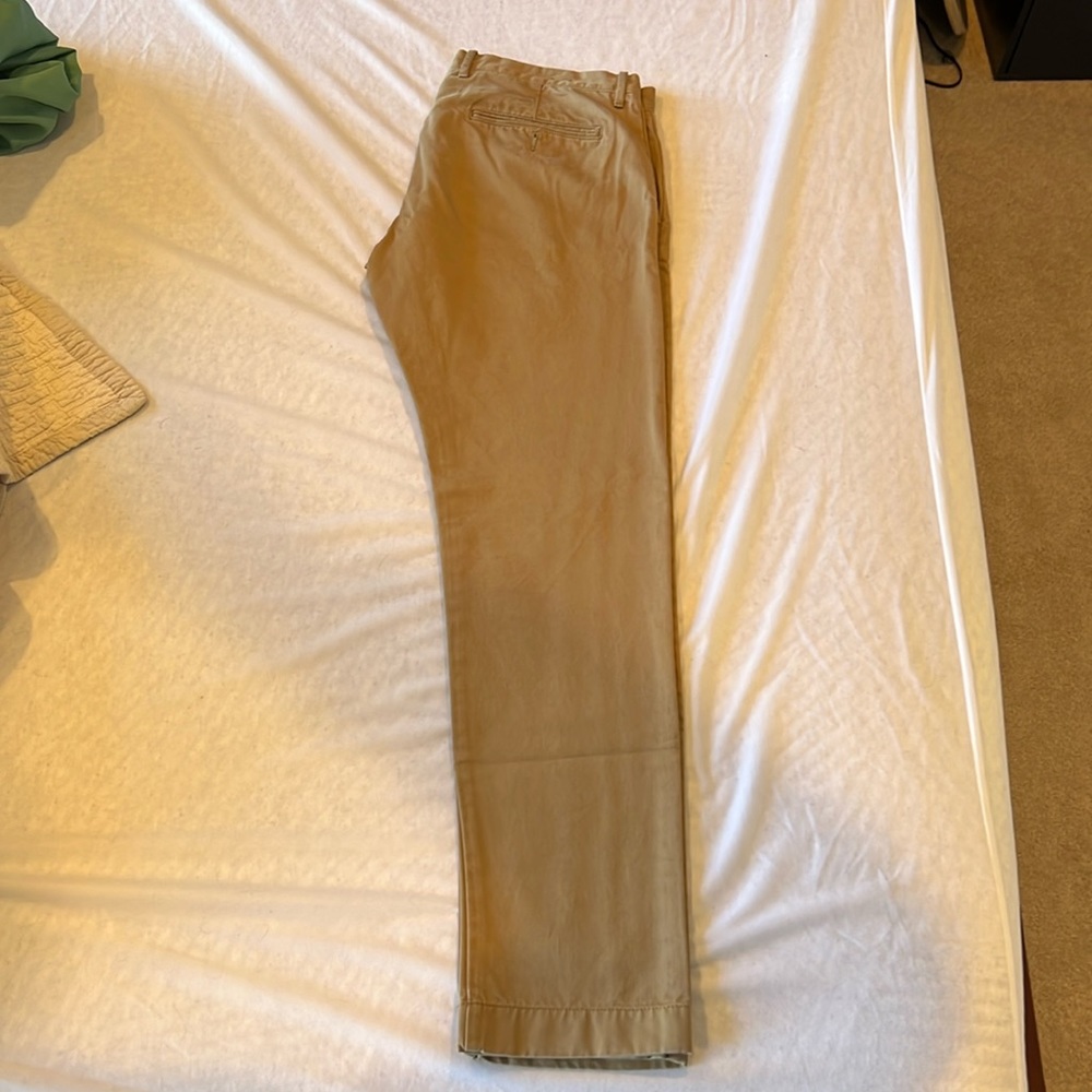 J Crew Khaki broken in pants waist 34 length 32